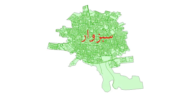 دانلود نقشه شیپ فایل شبکه معابر شهر سبزوار
