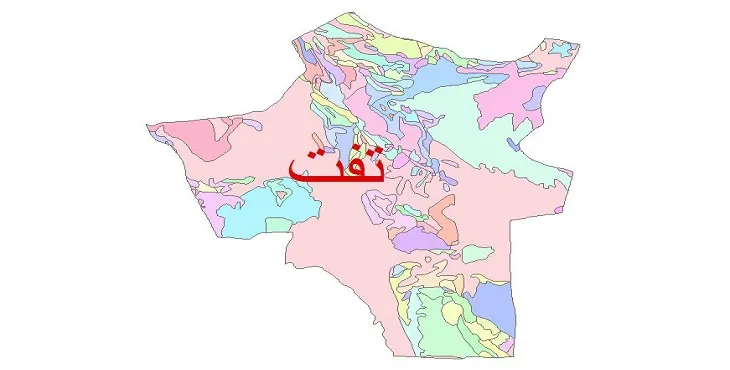 نقشه شیپ فایل (GIS) زمین‌ شناسی شهرستان تفت