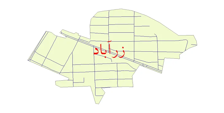 دانلود نقشه شیپ فایل شبکه معابر شهر زرآباد کنارک