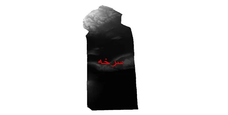 دانلود نقشه دم (DEM) شهرستان سرخه | دقت 30 متر