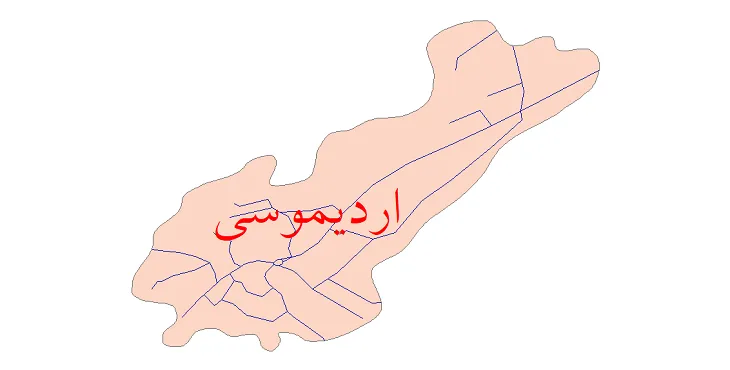 دانلود نقشه شیپ فایل شبکه معابر شهر اردیموسی