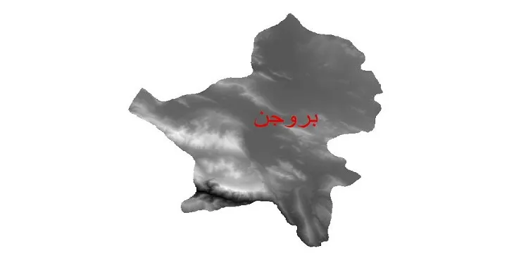 دانلود نقشه دم (DEM) شهرستان بروجن | دقت 30 متر