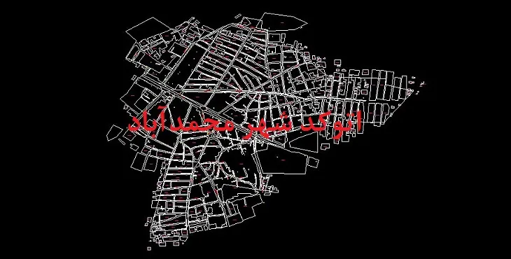 دانلود نقشه اتوکد شهر محمدآباد کرمان