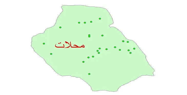 دانلود نقشه شیپ فایل کیفیت آب چاه های شهرستان محلات