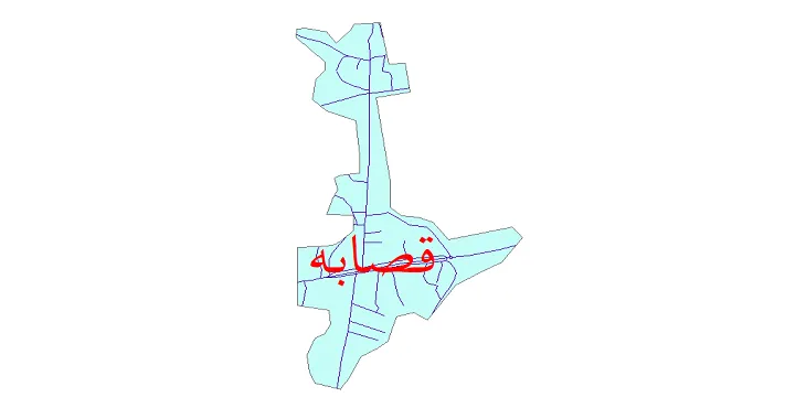 دانلود نقشه شیپ فایل شبکه معابر شهر قصابه