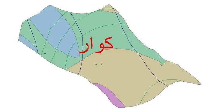 نقشه شیپ‌ فایل اقلیم‌شناسی شهرستان کوار + 7 لایه اقلیمی