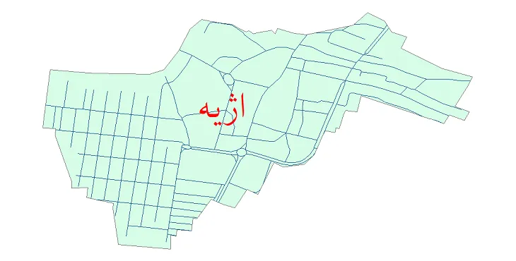 دانلود نقشه شیپ فایل شبکه معابر شهر اژیه