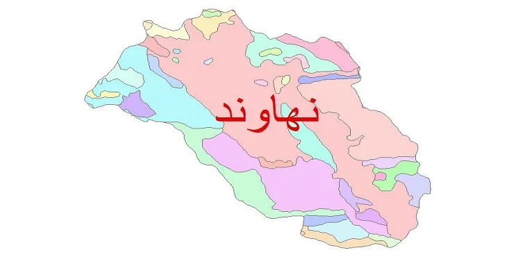 نقشه شیپ فایل (GIS) زمین‌ شناسی شهرستان نهاوند