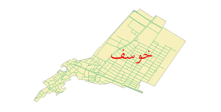 دانلود نقشه شیپ فایل شبکه معابر شهر خوسف