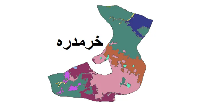 بروزترین نقشه شیپ فایل کاربری اراضی شهرستان خرمدره + PDF
