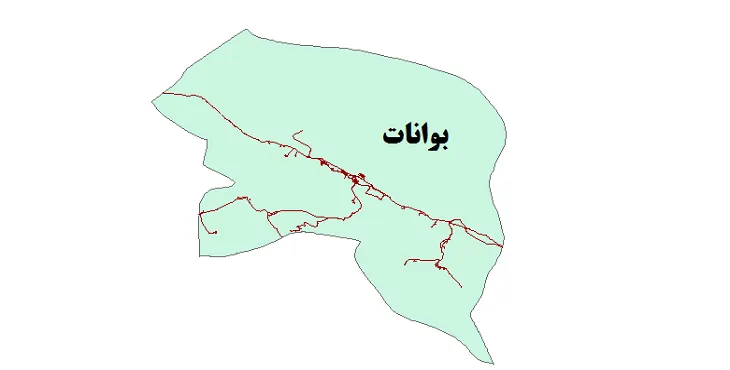 جدیدترین نقشه شیپ فایل راه های شهرستان بوانات + PDF