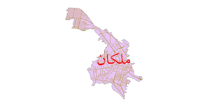 دانلود نقشه شیپ فایل شبکه معابر شهر ملکان
