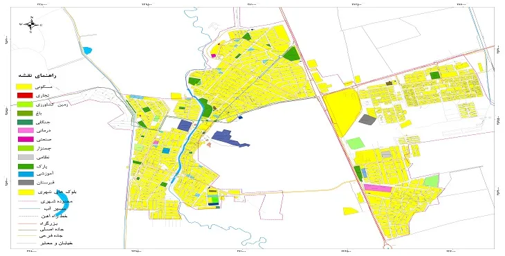 نقشه شیپ فایل (GIS) شهر شوش 1404 + عکس با کیفیت