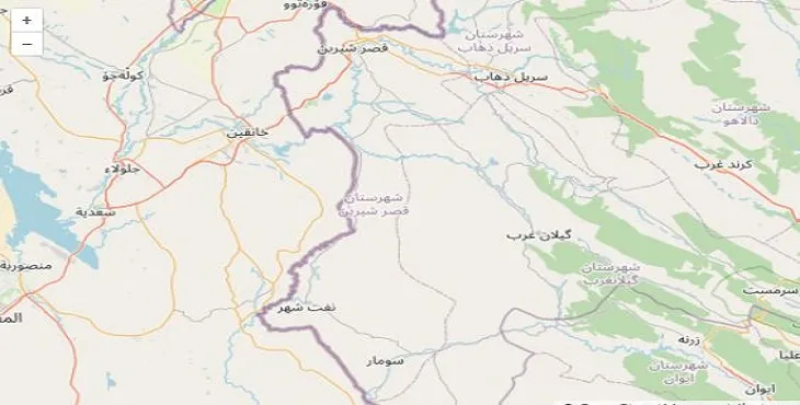دانلود نقشه شهرستان قصرشیرین + pdf با کیفیت بالا