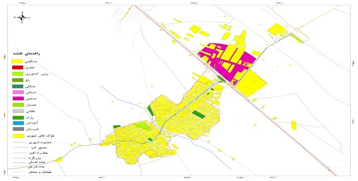 نقشه شیپ فایل (GIS) شهر هیدج 1404 + عکس با کیفیت