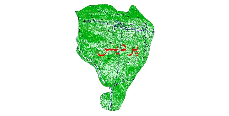 دانلود نقشه های شیپ فایل شهرستان پردیس + کاملترین لایه GIS