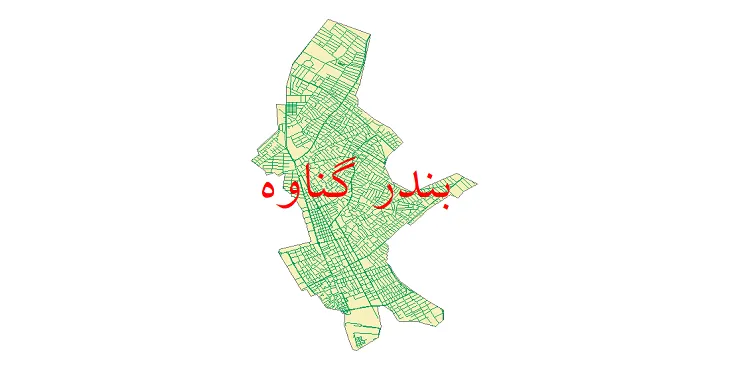 دانلود نقشه شیپ فایل شبکه معابر شهر بندر گناوه