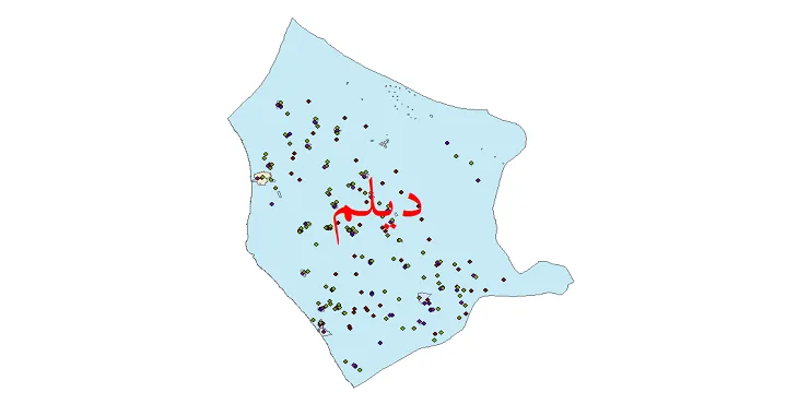 دانلود نقشه جمعیت نقاط شهری و روستایی شهرستان دیلم از سال 1335 تا 1395