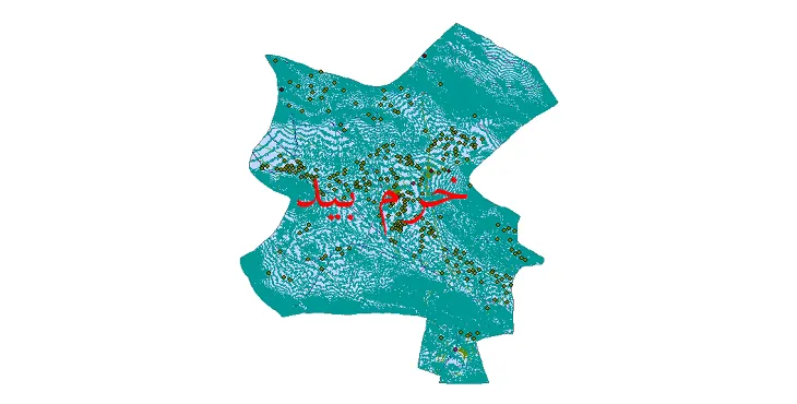 دانلود نقشه های شیپ فایل شهرستان خرم بید + کاملترین لایه GIS