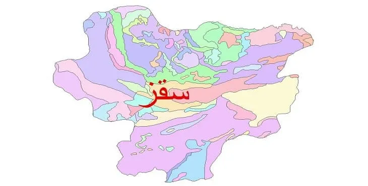 نقشه شیپ فایل (GIS) زمین‌ شناسی شهرستان سقز