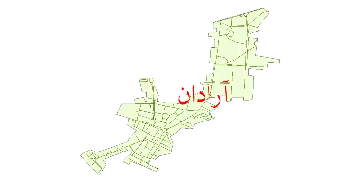 دانلود نقشه شیپ فایل شبکه معابر شهر آرادان