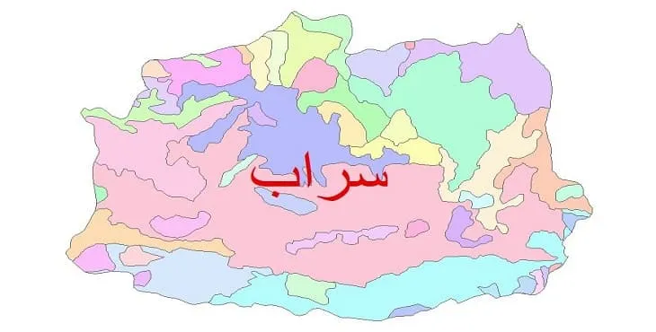 نقشه شیپ فایل (GIS) زمین‌ شناسی شهرستان سراب