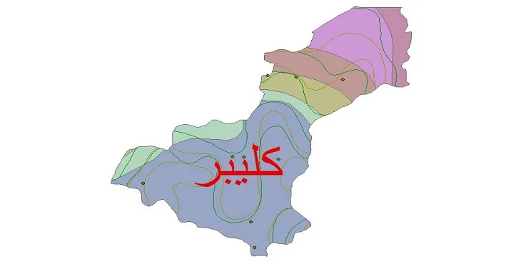 نقشه شیپ‌ فایل اقلیم‌شناسی شهرستان کلیبر + 7 لایه اقلیمی