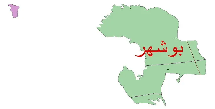 نقشه شیپ‌ فایل اقلیم‌شناسی شهرستان بوشهر + 7 لایه اقلیمی