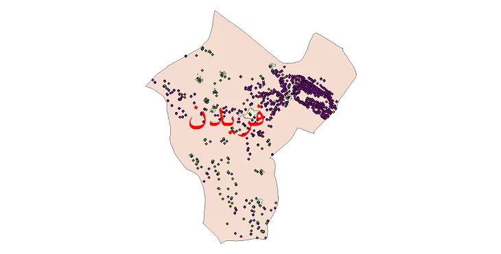 دانلود نقشه جمعیت نقاط شهری و روستایی شهرستان فریدن از سال 1335 تا 1395