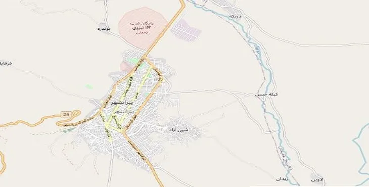 دانلود نقشه شهر پیرانشهر + pdf با کیفیت بالا