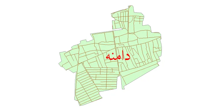 دانلود نقشه شیپ فایل شبکه معابر شهر دامنه