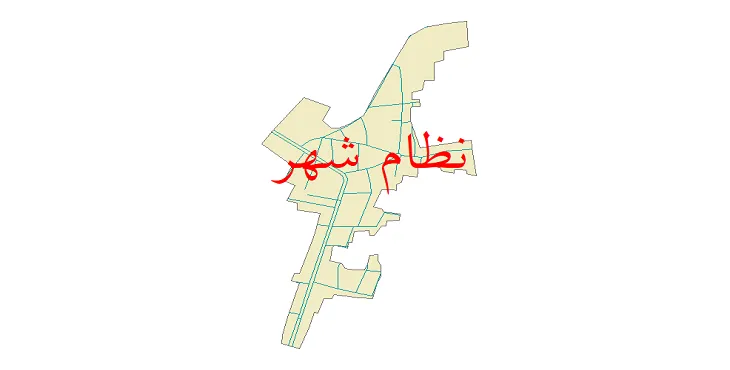 دانلود نقشه شیپ فایل شبکه معابر  نظام شهر