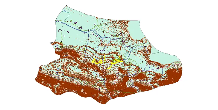 دانلود نقشه های شیپ فایل شهرستان خرامه + کاملترین لایه GIS
