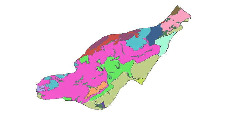 بروزترین نقشه شیپ فایل کاربری اراضی شهرستان شهمیرزاد + PDF