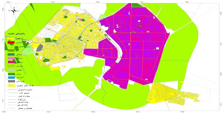 نقشه شیپ فایل (GIS) شهر الوند 1404 + عکس با کیفیت